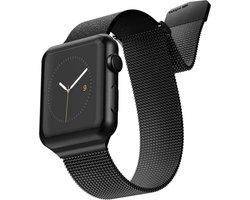 X-Doria - Apple Watch 42/44mm hybrid mesh band, zwart