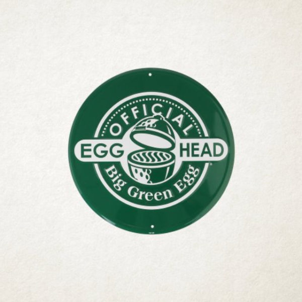 Big Green Egg - Rond Tekstbord Groen Official Egghead