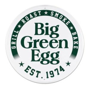 Big Green Egg - Rond Tekstbord Wit