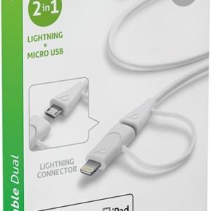 USB Data Cable Dual Micro USB + Lightnin