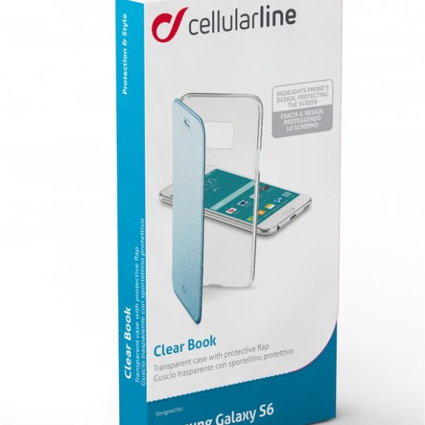 CLEAR BOOK GALAXY S6 BLUE