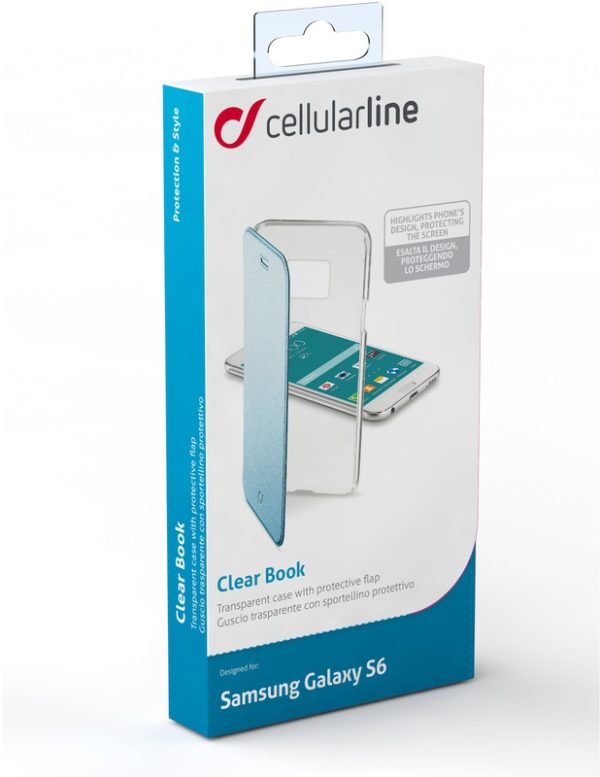 CLEAR BOOK GALAXY S6 BLUE