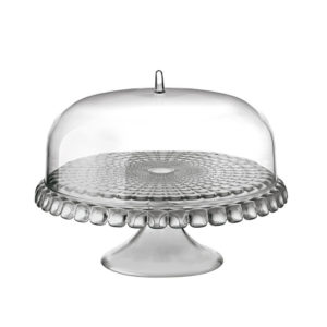 CAKE STAND WITH DOME 'TIFFANY' GREY