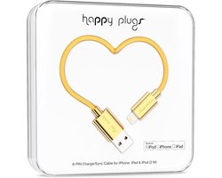 Happy Plugs - USB mobiele telefoonkabel USB A - Goud - 2m