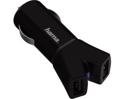 Hama - Alu dual-USB autolader 3.4A - antraciet
