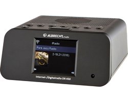 Albrecht - Wekkerradio Internet DAB+ FM DR450 - Black