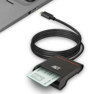 ACT - External USB-C Smartcard eID Card Reader, black