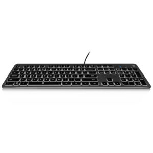Ewent - USB toetsenbord met achtergrondverlichting, Qwerty, Grijs met zwart