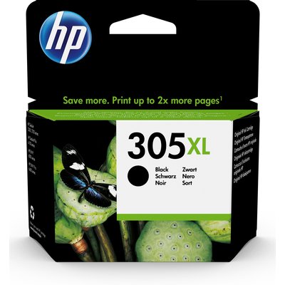 HP - 305XL - High Yield Black Original Ink Cartridge - ZWART