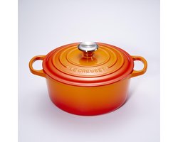 Le Creuset - Gietijzeren ronde braadpan - 24cm - Oranje-rood