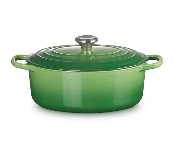 Le Creuset - OVALE BRAAD STOOFPAN 29cm BAMBOO GREEN