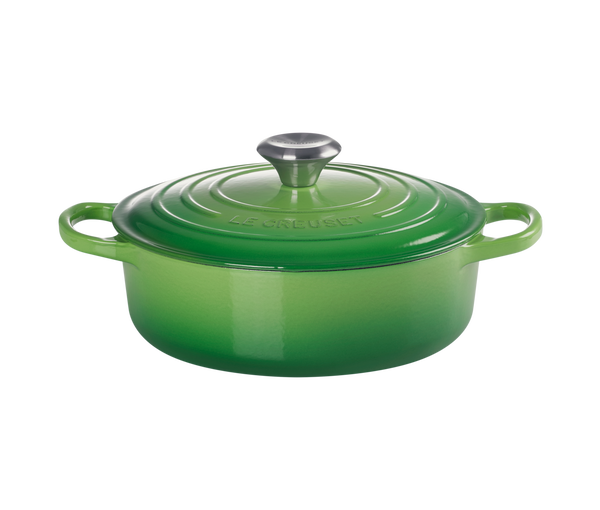 le creuset - LAGE BRAAD STOOFPAN 24cm BAMBOO GREEN