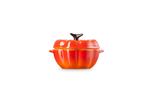 Le Creuset - Aardewerk Mini Stoofpan "Pompoen" - 300ml - Oranjerood