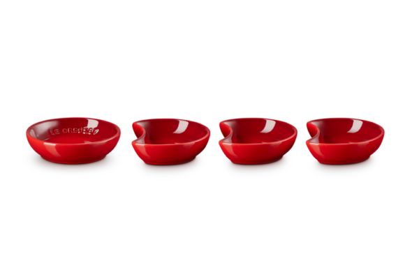 Le Creuset - Set/4 Sausschaaltjes Aardewerk - 9cm - Kersenrood