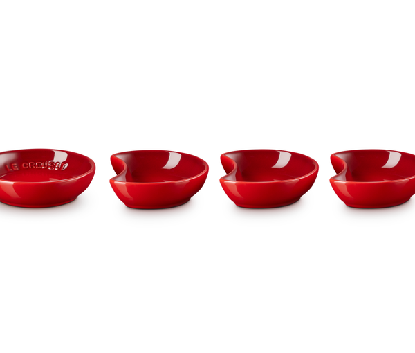 Le Creuset - Set/4 Sausschaaltjes Aardewerk - 9cm - Kersenrood