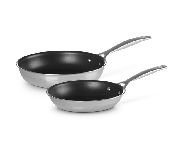 Le Creuset - Koekenpannenset RVS 2-delig met Anti-Aanbaklaag