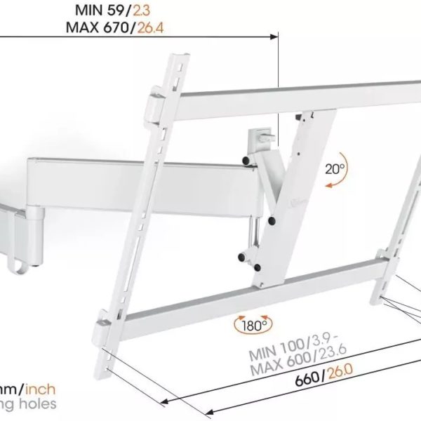 TVM 3645 FULL MOTION+ LARGE WALL MOUNT