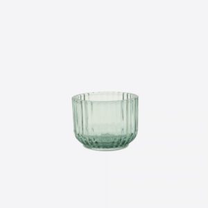 Point-Vergule - Theelichthouder glas - Groen - 7.7cm