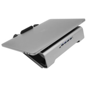 Macally - Alu Laptop Stand w. 4 port USB-A Hub - RGB