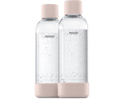 Mysoda - Set van 2 herbruikbare flessen van 1 liter - Light pink
