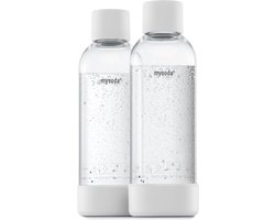 MySoda - Set van 2 herbruikbare flessen van 1 liter - White