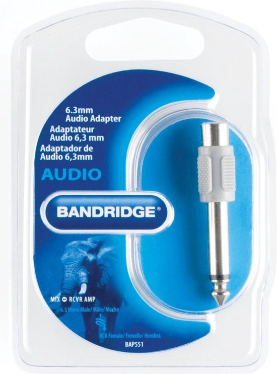 Bandridge - Audioadapter van 6,3 mm