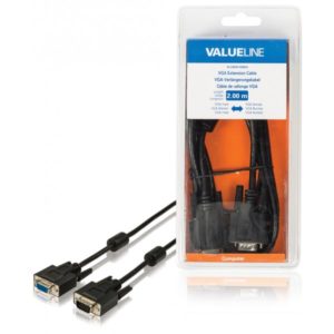 Valueline - VLCB59100B20 - VGA-verlengkabel VGA mannelijk - VGA vro