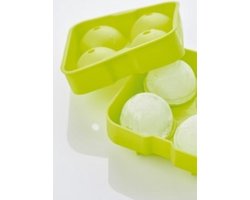 Point-Virgule - Silicone ijsballenvorm voor 4 ijsballen - groen - 4,5cm
