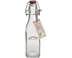Kilner - Vierkante fles Met plastic beugelsluiting - 250ml