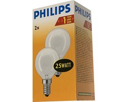 Philips - 25W E14 - Gloeilamp kleine fitting P45 SES 1000h 215lm