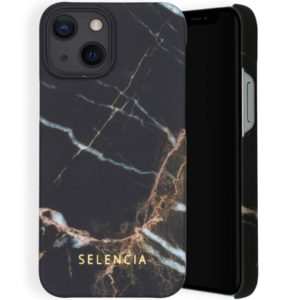 Selencia - iPhone 13 Mini Backcover, Marble Black