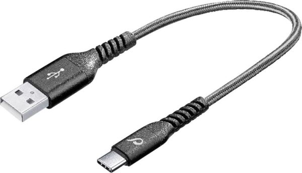 Cellularline - Usb kabel - kevlar usb-a naar usb-c 15 cm