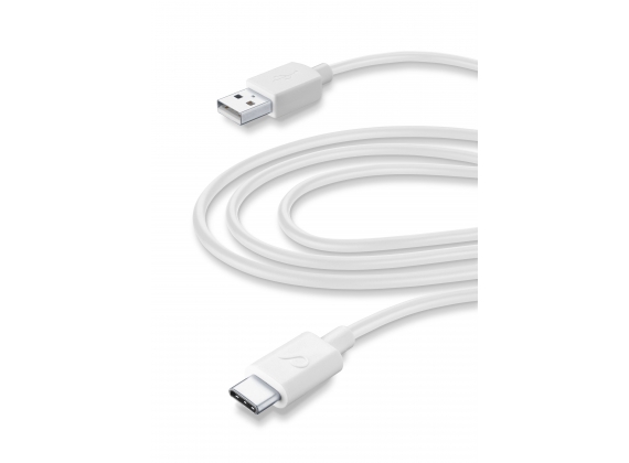 Usb kabel, usb-a naar usb-c 3m, wit