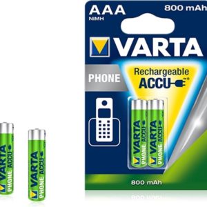 Varta - 3114989 - T398 AAA Oplaadbare Batterijen - 800mAh - 2 stuks