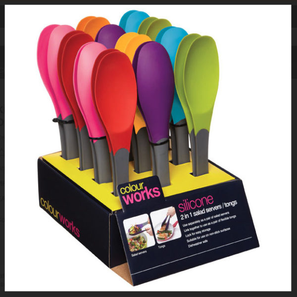 Kitchen Craft - Colourworks Two in One Tongs/Salad Kitchen Craft - Colourworks Two in One Tongs/Salad