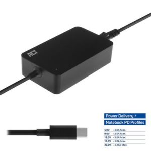 ACT - USB-C laptop charger with Power Delivery profiles 65W