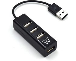 Ewent - USB hub met 4 poorten - USB2.0 - 0,10m