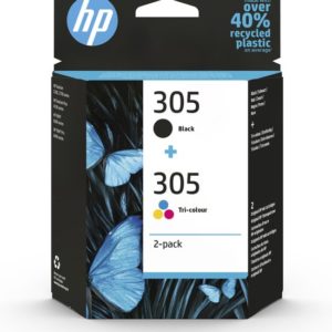 HP inkt - 305 2-pack tri-color/black original