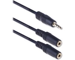 Ewent - EW9232 - Audio kabel 0,1 m 3.5mm 2 x 3.5mm Zwart