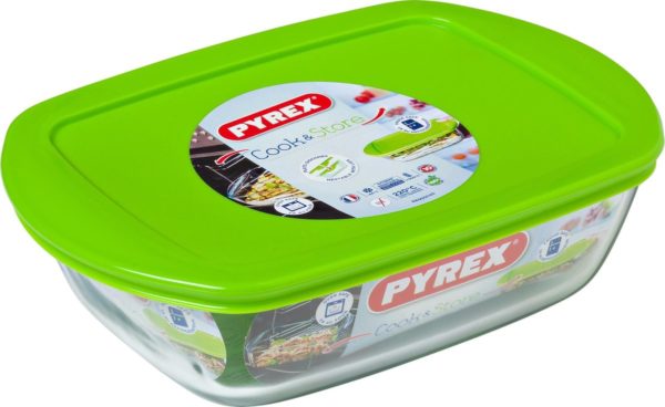 Pyrex - Cook & Store Schaal Rechthoek - Inclusief Deksel - 1,1l