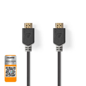 Nedis - HDMI kabel versie 2.0 (4K 60Hz HDR) - Zwart - 3m