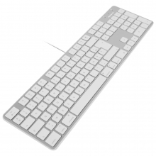Volwaardig superslank USB-toetsenbord met 104 toetsen voor Mac – Frans (Azerty)