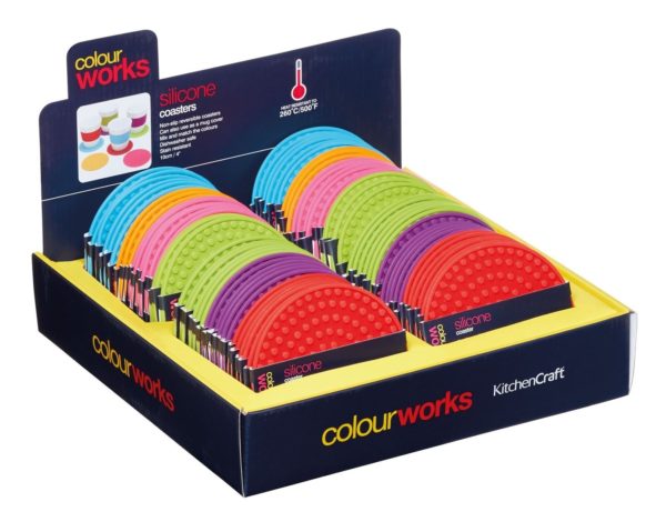 KitchenCraft - Colourworks Silicone Round Coaster