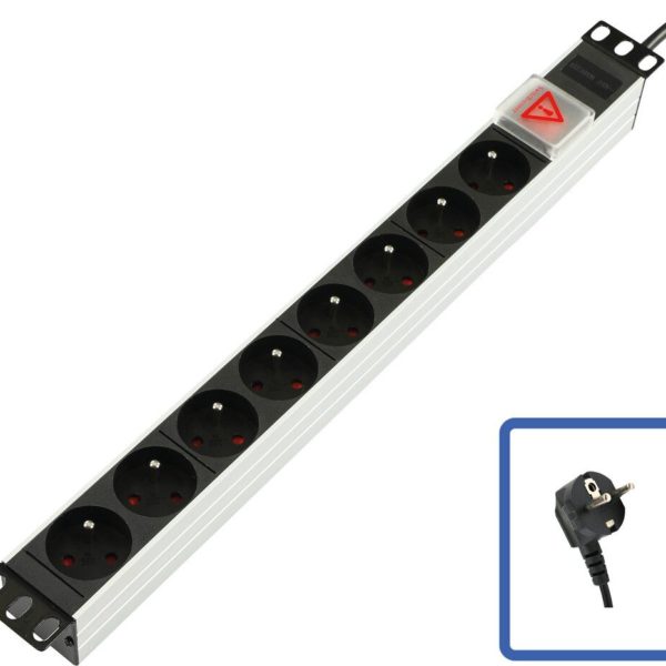 LOGON PROFESSIONAL - POWERSTRIP 8-WAY FULL ALUMINIUM