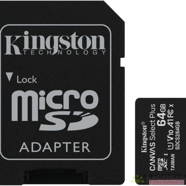 KINGSTON - CANVAS SELECT MICROSD UHS-I CLA