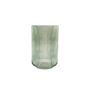 POINT VERGULE - vaas uit glas groen Ø 10.5cm H 17.5cm