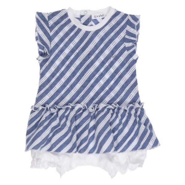 GYMP - Playsuit Blauw/ Wit