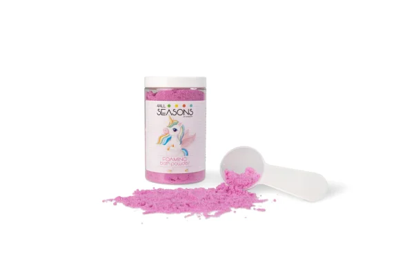 4ALLSEASONS - Fizzing & Foaming Bath Powder Unicorn 400ml incl. lepel