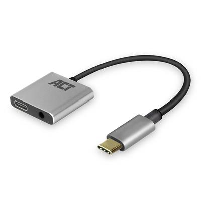 ACT - USB-C naar 3,5mm jack audio adapter , PD pass through