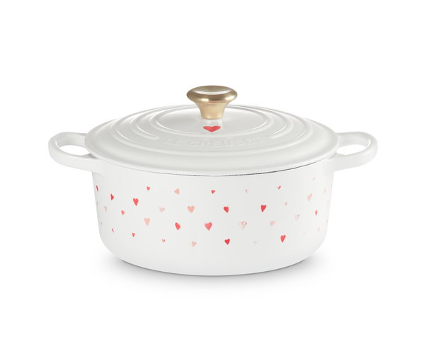 Le Creuset - RONDE BRAAD STOOFPAN 22cm HEARTS L